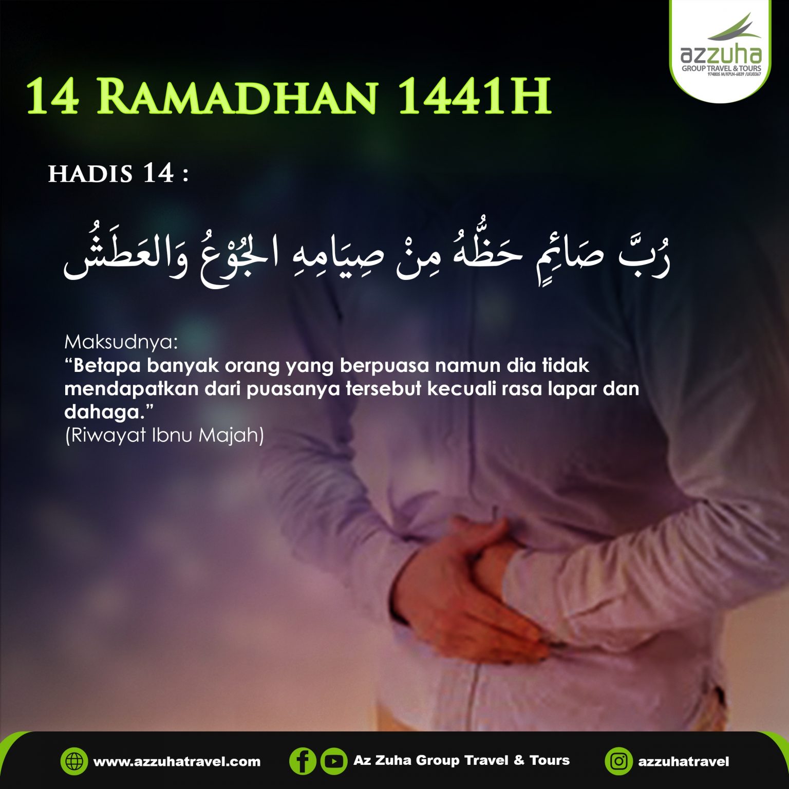 ?PERKONGSIAN 1 HARI 1 HADIS (14 RAMADHAN 1441)?? | Az Zuha Group Travel ...